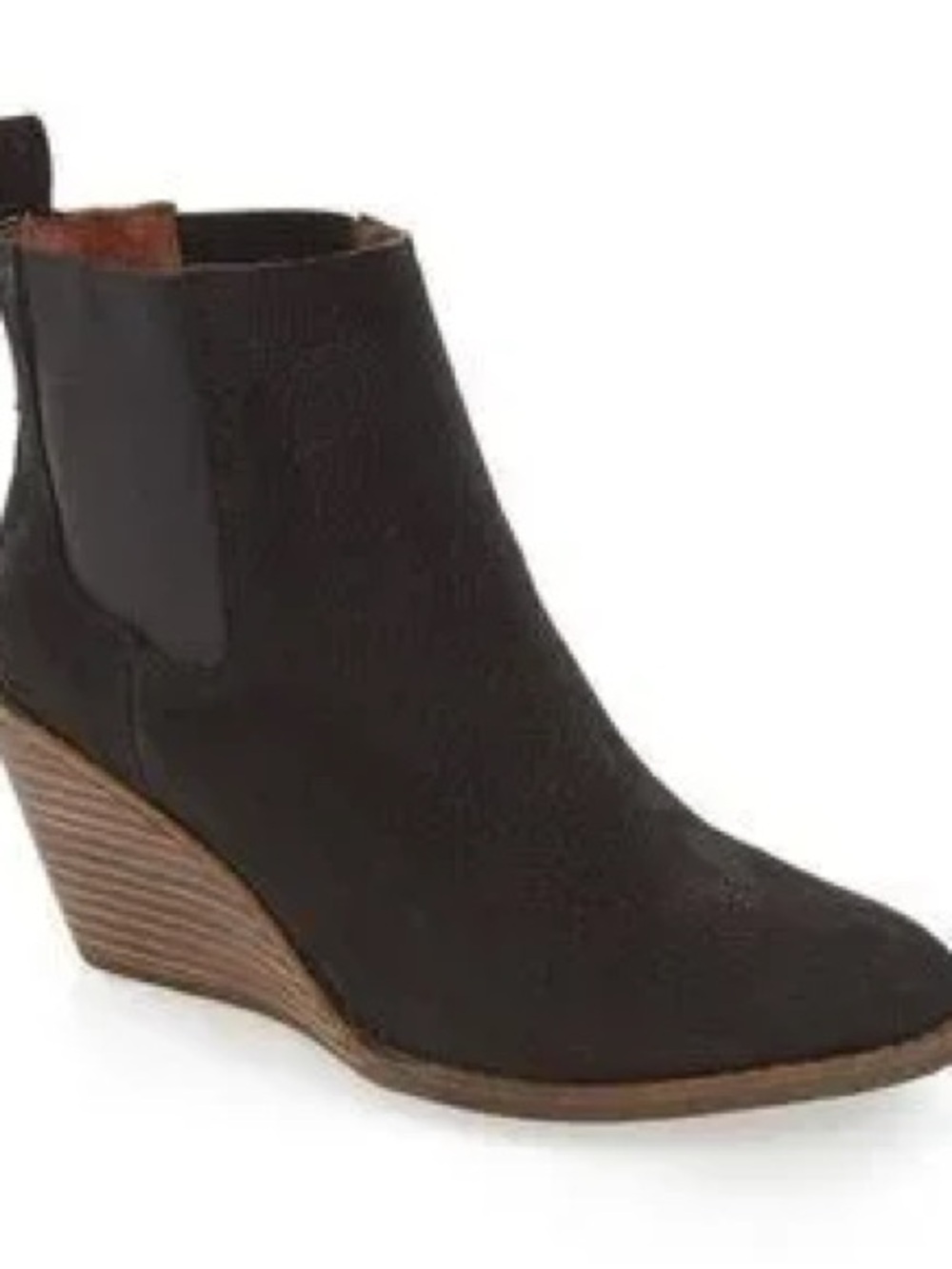 Lucky Brand Women's Black Wedge Ankle Boot
